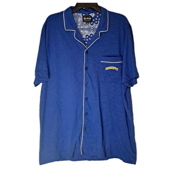 Dogg Supply by Snoop Dogg Men's Notch Collar Shirt Pajama Top XL X-Large Sleep - Picture 1 of 5
